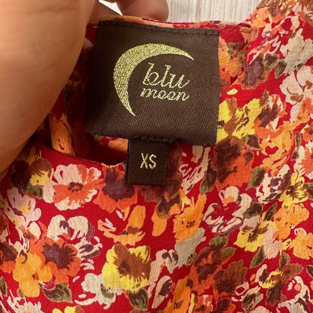 Blu Moon Floral Sleeveless Dress Size XS - Picture 4 of 7